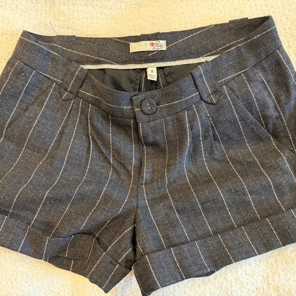 Joie Charcoal Pinstripe Women Shorts